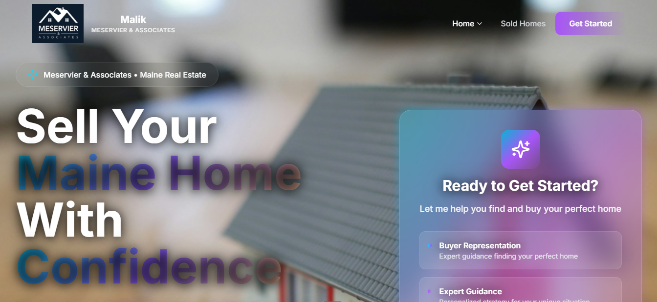 Malik Farley Real Estate website screenshot